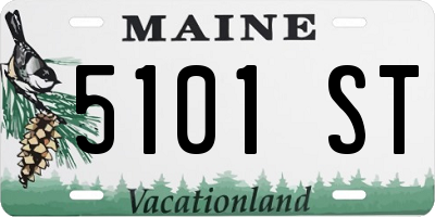 ME license plate 5101ST