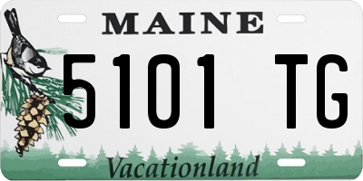 ME license plate 5101TG