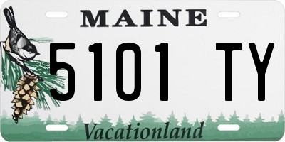 ME license plate 5101TY