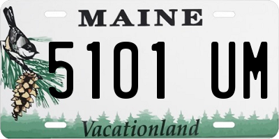 ME license plate 5101UM