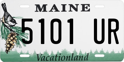 ME license plate 5101UR