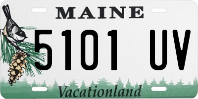 ME license plate 5101UV