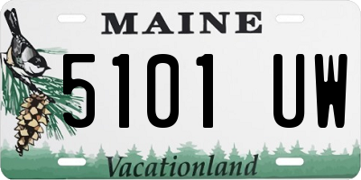 ME license plate 5101UW