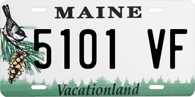 ME license plate 5101VF