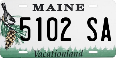 ME license plate 5102SA