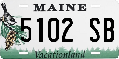 ME license plate 5102SB