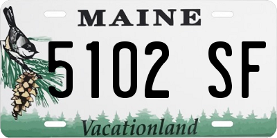 ME license plate 5102SF