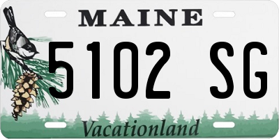 ME license plate 5102SG