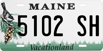 ME license plate 5102SH