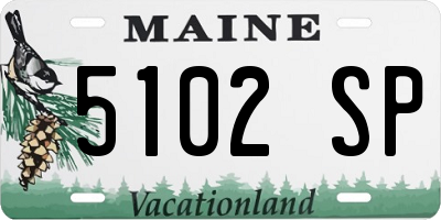 ME license plate 5102SP