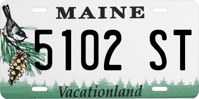 ME license plate 5102ST