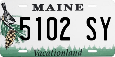 ME license plate 5102SY