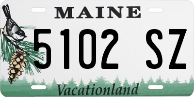 ME license plate 5102SZ
