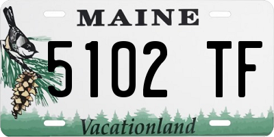 ME license plate 5102TF