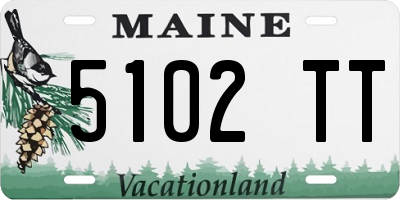 ME license plate 5102TT
