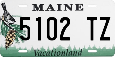ME license plate 5102TZ