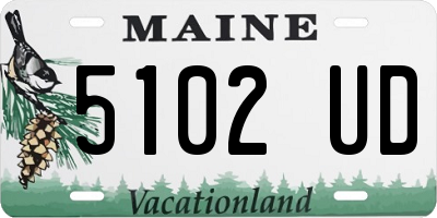 ME license plate 5102UD