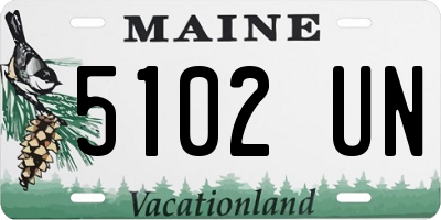 ME license plate 5102UN