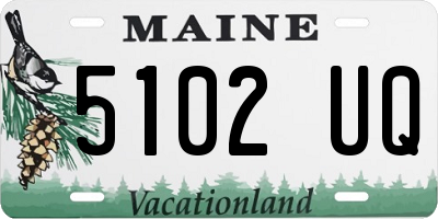 ME license plate 5102UQ