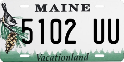 ME license plate 5102UU