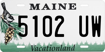 ME license plate 5102UW