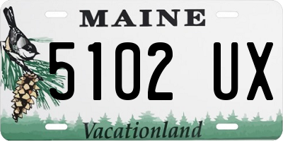 ME license plate 5102UX