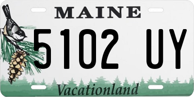 ME license plate 5102UY