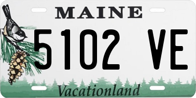 ME license plate 5102VE