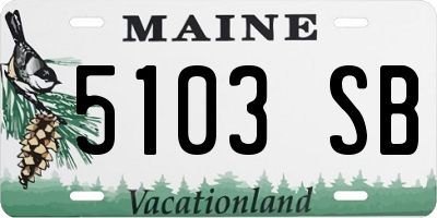 ME license plate 5103SB