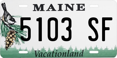 ME license plate 5103SF
