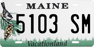 ME license plate 5103SM