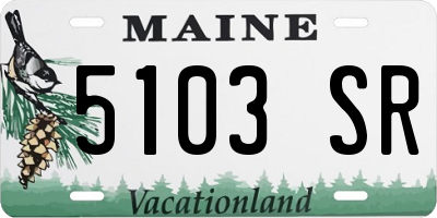 ME license plate 5103SR