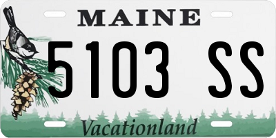 ME license plate 5103SS