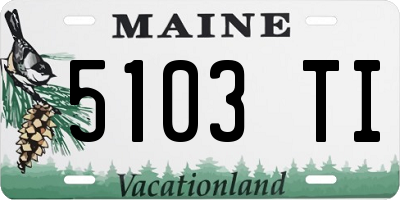 ME license plate 5103TI