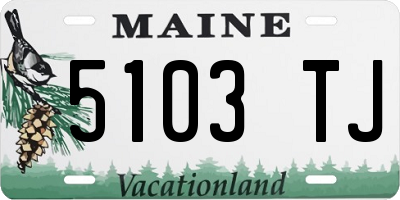ME license plate 5103TJ