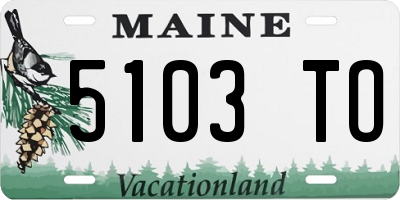 ME license plate 5103TO