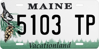 ME license plate 5103TP
