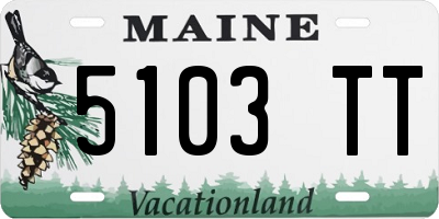 ME license plate 5103TT