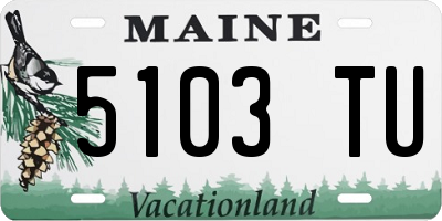 ME license plate 5103TU