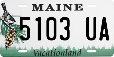 ME license plate 5103UA