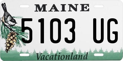 ME license plate 5103UG