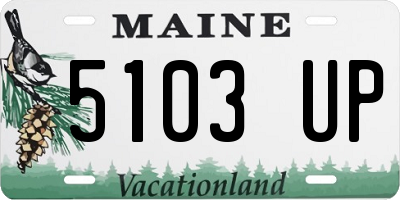 ME license plate 5103UP