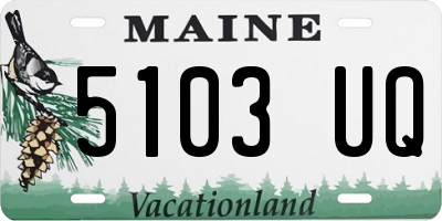 ME license plate 5103UQ