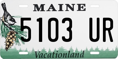 ME license plate 5103UR