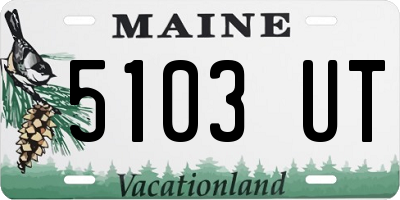 ME license plate 5103UT