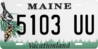 ME license plate 5103UU