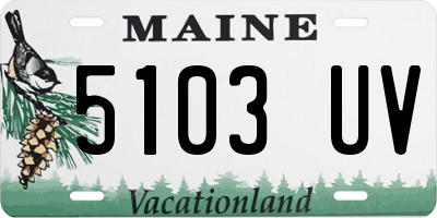 ME license plate 5103UV