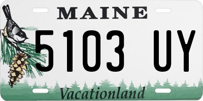 ME license plate 5103UY