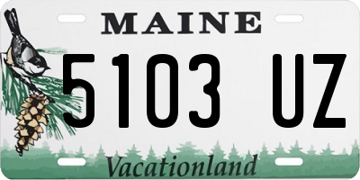 ME license plate 5103UZ