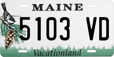 ME license plate 5103VD